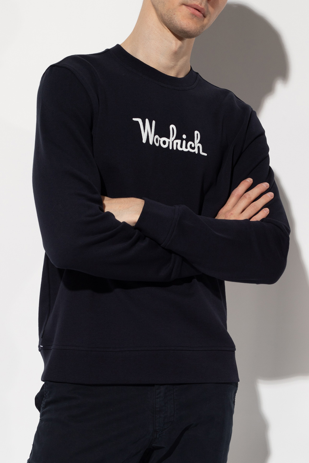 Woolrich Logo-embroidered Golden sweatshirt